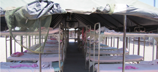 Tent City coming back? 32 women to one bathroom?